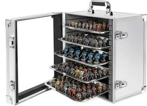 Estuche de Transporte Miniatura con Marco de Aleación de Aluminio, Estuche de Transporte para Miniaturas con Cerradura y 5 Bandejas Metálicas - Product Image 3