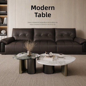 Luxury <strong>Nesting</strong> <strong>Coffee</strong> <strong>Table</strong> Sintered Stone Top Metal Base Modern Living Room <strong>Coffee</strong> <strong>Table</strong> <strong>Set</strong> - Product Image 3