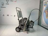 Système d'inspection de caméra de forage à double caméra 73 mm haute résolution 1080*720 avec treuil automatique auto-enroulant de type chariot 500m