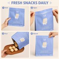 Sacs d'emballage pour boulangerie personnalisés, grands, à fermeture éclair, refermables, pour pain, toast, gâteaux, aliments, OEM