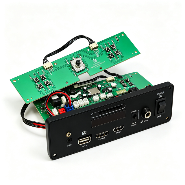 High Power Audio Amplifier PCBA Board MP3 Player Module With MIC AUX Input for PA Speaker DIY Electronic Components