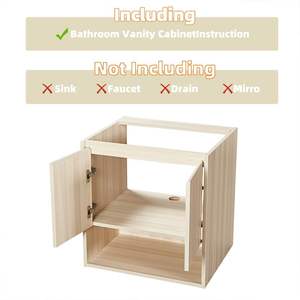 Combohome Custom Built Bathroom <strong>Cabinet</strong> Walnut 48 Inch Bathroom Vanity <strong>Under</strong> <strong>Sink</strong> Vanity Unit With Side <strong>Cabinet</strong> - Product Image 5