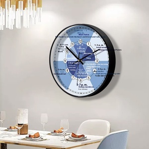 Orologio <span class=keywords><strong>da</strong></span> <span class=keywords><strong>Parete</strong></span> Silenzioso Grande con Design Salutare a Meridiani della Medicina Tradizionale Cinese <span class=keywords><strong>per</strong></span> Saloni di Bellezza - Orologio a <span class=keywords><strong>Parete</strong></span> Bagua - Product Image 3