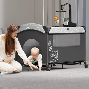 Cama Cuna Plegable Moderna de Hierro para Dormitorio y Sala de Estar, para Niños de 0 a 3 Años - Product Image 4