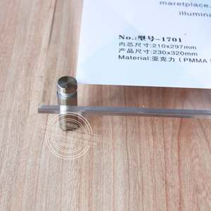 Exhibidor de Escritorio con Botón Magnético de Acrílico Transparente en Forma de T para Anuncios de Alimentos y Dulces, Restaurantes y Oficinas - Product Image 6