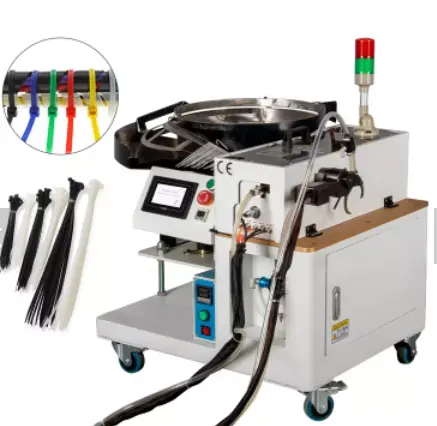 Automatic Nylon Cable Tie Machine Exciting String Motor Stator Wire Tie Locking Tying Machine tie cable machine