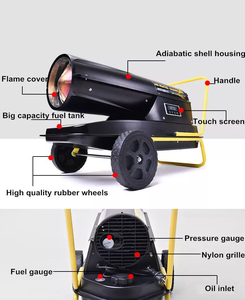 Calefacción de combustible industrial Calentador de soplador de aire caliente Granja Invernadero Calentadores de ventilador eléctrico Calentador de aire de aceite de queroseno - Product Image 5