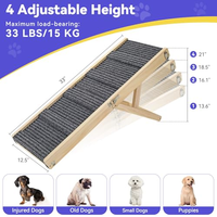 Rampe pour chien améliorée 2025, rampe pliable pour petit chien, marches pour animaux de compagnie portables et stables avec coussin antidérapant
