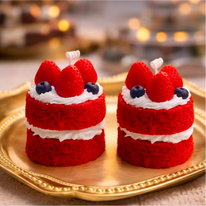 Bougie parfumée double couche en forme de mini gâteau, saveur fraise, <span class=keywords><strong>chocolat</strong></span> et matcha, idéale pour un cadeau - Product Image 3