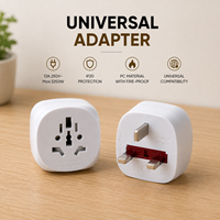 Adaptateur de voyage universel 16A 250V Max 3500W Prise UK Multiprise mondiale Ignifuge Matériau PC IP20 CE Non-mis à la terre