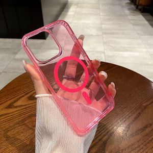 เคสโทรศัพท์แบบแข็งอะคริลิกสำหรับ iPhone 16 Pro Max 15 Plus 14 13 12 11 Pro รองรับการชาร์จไร้สายแบบแม่เหล็ก - Product Image 1