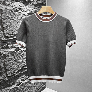Nuovo Design estivo Color block retrò e rinfrescante Polo Slim Fit camicia da uomo Casual da uomo camicetta a maniche corte camicie - Product Image 5