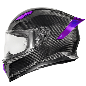 <span class=keywords><strong>Casco</strong></span> de Fibra de Carbono 3K y <span class=keywords><strong>Morado</strong></span> Directo de Fábrica - Certificado 3C y DOT, Compatible con Bluetooth, Garantía de 12 Meses - Product Image 2