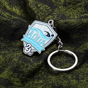 Llavero de metal de aleación de zinc esmaltado con logotipo personalizado de fábrica al por mayor, llaveros deportivos plateados con letras - Product Image 3