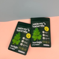 Doypack personnalisé imprimé en couleur 100 grammes 250 grammes 500 grammes pochette de poudre de Moringa emballage de supplément sacs alimentaires debout