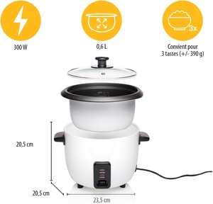 Olla Arrocera Eléctrica Grande de 8 Litros para Restaurantes y Hoteles, con Revestimiento Antiadherente, Cocción Rápida y Carcasa de Hierro - Product Image 3