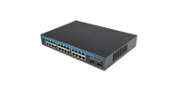 Switch de Red de 24 Puertos 10/100/1000Mbps con Carcasa Metálica, Switch Ethernet de 24 Puertos, Mini Switch Gigabit de Escritorio con 2 Puertos SFP