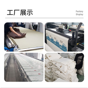 Haoze Custom Canvas <b>Tote</b> <b>Bag</b> 43x32x16cm Flocking Printing Logo General Packaging - Product Image 1