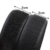Pita Perekat Hook-and-Loop Poliester 2cm untuk Pakaian, Sepatu, Topi; Perekat Tempel Sendiri untuk Tali, Perekat Satu Sisi