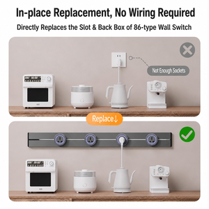 ปลั๊กไฟรางเลื่อนอัจฉริยะแบบติดผนังพร้อม WiFi - Product Image 2