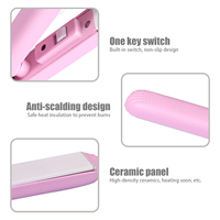 Mini lisseur et fer à boucler en céramique - Thermostatique pour cheveux secs/humides - Prise EU/UK/AU/USA 110-240V