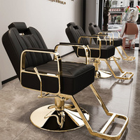 Fauteuil de Coiffure Haut de Gamme pour Salon Équipement de Barbier Relevable Chaise Longue Esthétique pour Shampooing, Coupe, Permanente et Coloration