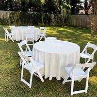 Chaises Pliantes Empilables en Résine Blanche en Plastique pour Fête de Jardin de Mariage Vente en Gros