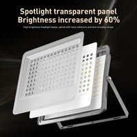 Projecteur LED à haute luminosité 30W-100W AC 200W, IP65 étanche, corps en aluminium pour extérieur, angle de faisceau de 120°, IRC 70, garantie 5 ans