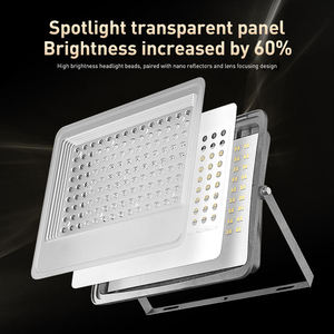 高輝度30W-100W AC 200W <span class=keywords><strong>LED</strong></span>フラッドライトIP65防水屋外アルミランプ本体120ビーム角度CRI 70 5年 - Product Image 4