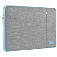 Neue Auflistung grau-blaue Polyester-Laptop taschen hüllen mit mehrstufigen Taschen für 13.3 15.6 MacBook HP