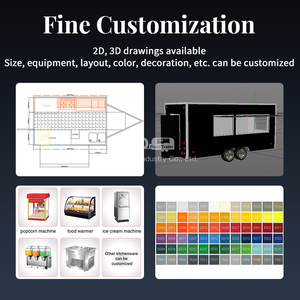 Camion de restauration mobile UrDream, <span class=keywords><strong>voiture</strong></span> de restauration, remorque alimentaire pour les vendeurs européens, chariot de restauration de hot-dogs - Product Image 4