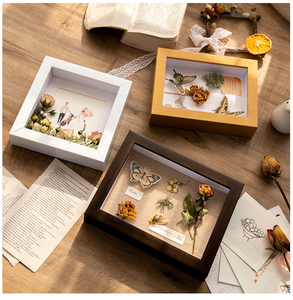 Boîte à fleurs séchées 3D creuse de 3/5 cm avec cadre intérieur détachable, cadre photo de présentation pour spécimens de papillons à faire soi-même - Product Image 5