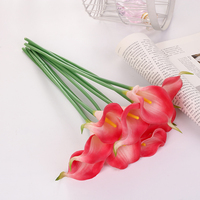 Bunga Calla Lily Mini Buatan Tangan, Dekorasi PU Hemat Biaya untuk Rumah, Kamar, Pernikahan, Hari Ibu, Perlengkapan Natal
