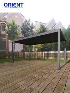 Toit métallique renforcé Gazebo motorisé en aluminium rigide résistant aux intempéries Tous les abris climatiques - Product Image 5