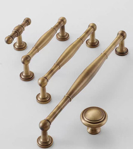 Poignées de meubles de cuisine en laiton massif, poignées de placard antiques, boutons de tiroir ronds en bronze – Offre Spéciale - Product Image 3