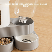 Fontaine à eau pour animaux de compagnie en plastique semi-automatique de 2,6 L pour chats et chiens, utilisation en intérieur, fournitures pour animaux de compagnie