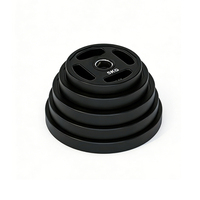 Pelat Dumbbell Portabel Anti-Selip Senyap Empat Lubang Grosir NM-Y1107 CPU+Baja Berlapis Karet Peredam Guncangan 5-25kg