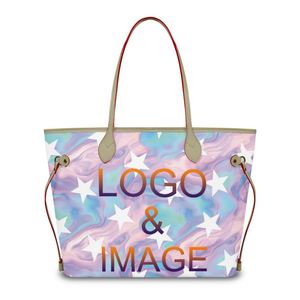 按需印花手提包定制女式柔软仿皮手提包单肩包大容量包购物者旅行钱包 - Product Image 1