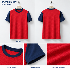 Camiseta <span class=keywords><strong>de</strong></span> Fútbol Personalizada <span class=keywords><strong>de</strong></span> Alta Calidad en Rojo y Dorado, <span class=keywords><strong>de</strong></span> Secado Rápido y Transpirable, en Poliéster, para Equipos - Product Image 2
