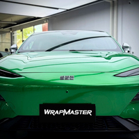 WRAPMASTER 1.52*17 mètres PET MIUI Vert émeraude brillant Film de protection de peinture automobile en vinyle