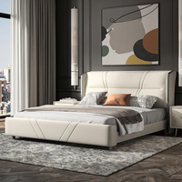 Hochwertiges Italienisches Luxus-Kingsize-Bett von HAOYU Neues Designer Modernes Design Weiches Leder Holzrahmen Schlafzimmermöbel