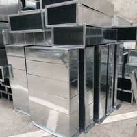 Tuyau de ventilation de conduit rectangulaire en acier inoxydable de tôle de traitement personnalisé