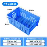 Boîte de rangement empilable en plastique pour l'organisation des fruits et de la maison, style solide