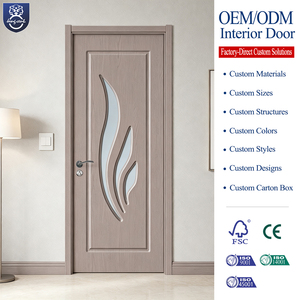 Portes de chambre intérieures modernes de haute qualité, imperméables, en MDF, pour usage hôtelier, avec design graphique - Product Image 1