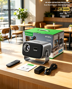 HT12Pro Mini Portable 4K <b>Android</b> Projector 180 Degree Rotatable Professional Gaming Device For Home Theater - Product Image 1