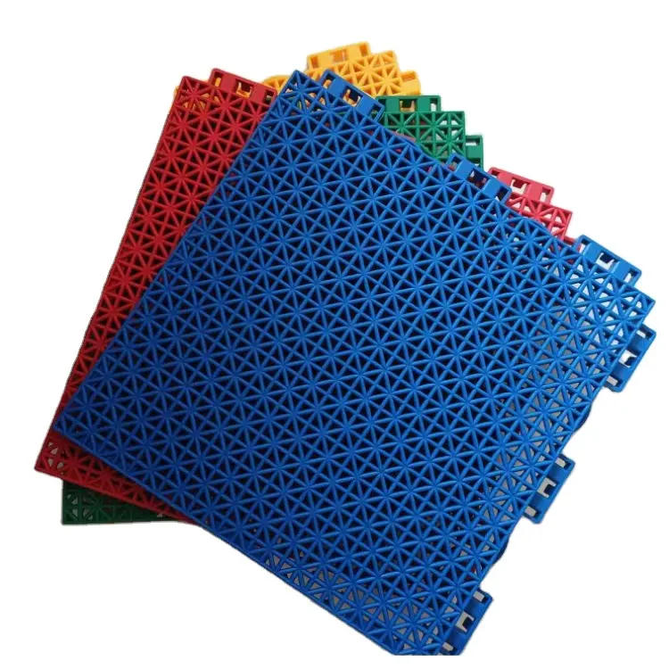 Safe Anti Slip Outdoor PP Plastic Interlocking Tiles Removable Tennis Court floor Basketball Sport Court