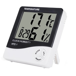 LCD electrónico <span class=keywords><strong>Digital</strong></span> <span class=keywords><strong>temperatura</strong></span> <span class=keywords><strong>humedad</strong></span> <span class=keywords><strong>medidor</strong></span> termómetro higrómetro Interior Exterior Monitor meteorológico estación con reloj - Product Image 6