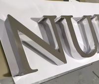 Letras de Metal fabricadas en 3D personalizadas YIJIAO letra de señal de canal de Metal de espejo plateado para negocios