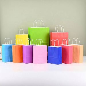 Hot Sale Custom Kraft Paper <b>Bag</b> Portable Lightweight Handle Shopping Paper <b>Bag</b> With Logo Printed - Product Image 6