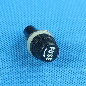 BLX-2 5 X 20mm Fuse Holder 10A 250V Panel Mount Screw Cap Fuse Holder Black With 13mm Aperture Size